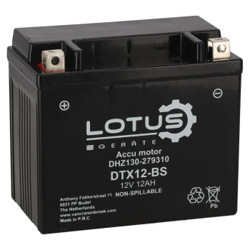Hot Lotus Accu Motor 12V 12Ah DTX12-BS V2