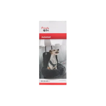 Online Friendly Pet Autostoel Hond Krems Zwart 60x50x20cm