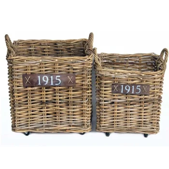 Discount Van Der Leeden Bak Rotan Met Wielen 50 X 50 Cm