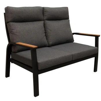 Clearance Bois Le Duc Bank 2-zit Harston Zwart Met Kussens