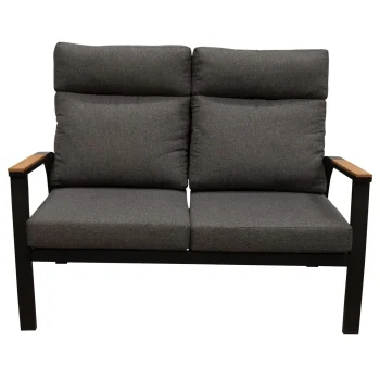 Clearance Bois Le Duc Bank 2-zit Harston Zwart Met Kussens