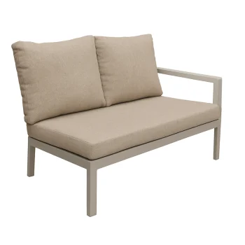 Best Bois Le Duc Bank 2-zit Links Brozzi Milky Grey Met Kussens