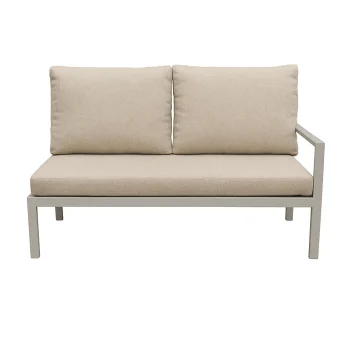 Best Bois Le Duc Bank 2-zit Links Brozzi Milky Grey Met Kussens