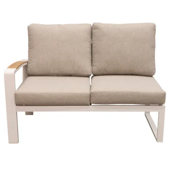 New Bois Le Duc Bank 2-zit Links Foxton Wit Met Kussens