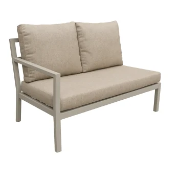 Clearance Bois Le Duc Bank 2-zit Rechts Brozzi Milky Grey Met Kussens