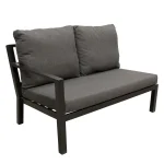 Discount Bois Le Duc Bank 2-zit Rechts Brozzi Zwart Met Kussens