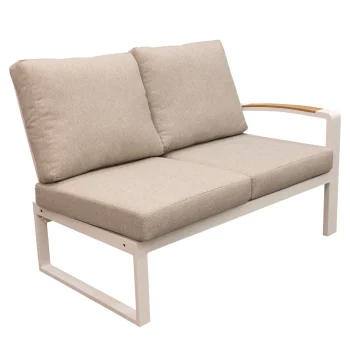 Best Bois Le Duc Bank 2-zit Rechts Foxton Wit Met Kussens