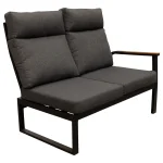 Hot Bois Le Duc Bank 2-zit Rechts Harston Zwart Met Kussens