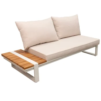 New Bois Le Duc Bank 2-zits Rechts Frullo Crème Met Kussens