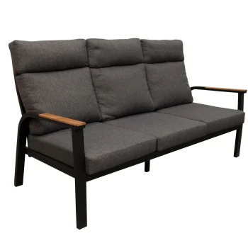 Fashion Bois Le Duc Bank 3-zit Harston Zwart Met Kussens