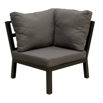 Clearance Bois Le Duc Bank Hoek Brozzi Zwart Met Kussens