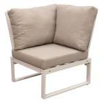 Clearance Bois Le Duc Bank Hoek Foxton Wit Met Kussens