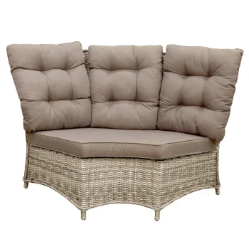 Hot Bois Le Duc Bank Hoek Rond Aprano White Orchid Met Kussens