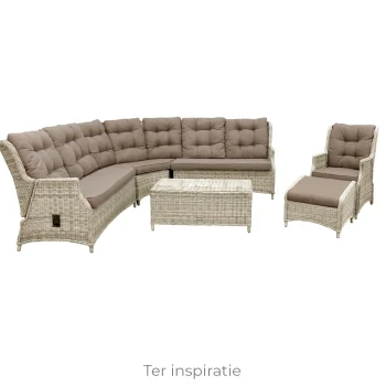 Hot Bois Le Duc Bank Hoek Rond Aprano White Orchid Met Kussens