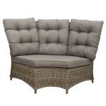 Sale Bois Le Duc Bank Hoek Rond Aprano Willow Grey Met Kussens