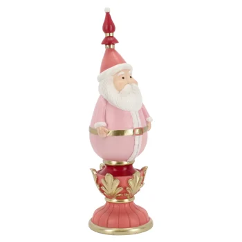 Online Beeld Kerstman Donkerroze 49 Cm