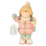 New Beeld Kind Roze Lantaarn 43 Cm