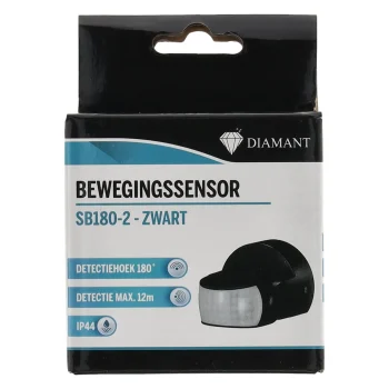 Sale Diamant Bewegingssensor 180° Zwart