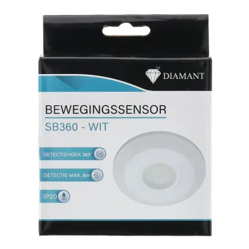 Sale Diamant Bewegingssensor 360° Wit
