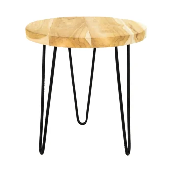 Hot Mega Collections Bijzettafel Teak En Metaal 38 X 41 Cm