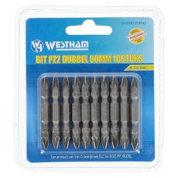 Clearance Westham Bit Pz2 Dubbel 50 Mm 10st