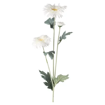 New Decoris Bloem Op Steel Wit 68 Cm