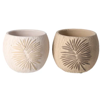 Best Deco Finder AG Bloempot Cement 10 Cm 2 Assorti