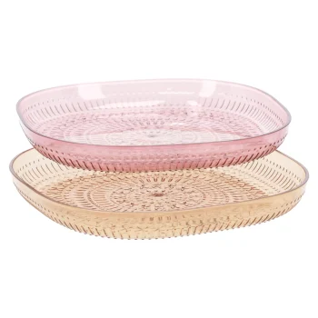 Discount Decoris Bord Plastic 20 Cm 2 Assorti