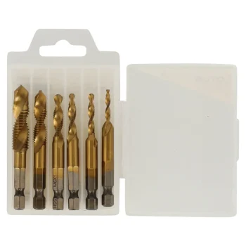 Fashion Lotus Borenset Zelftappend Titanium 6-delig