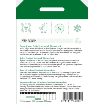 Outlet Horti Tops Capucijners Ezetha Krombek Blauwschok 100g