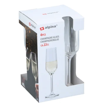 Clearance Alpina Champagneglas 4st