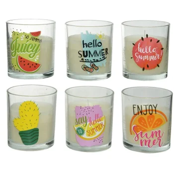 Fashion Decoris Citronellakaars 8 X 9 Cm 6 Kleuren