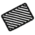 Online Deurmat Draad Kokos 60x40cm Zwart