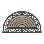 New Van Cranenbroek Deurmat Rubber-kokos Halfrond 45x75cm