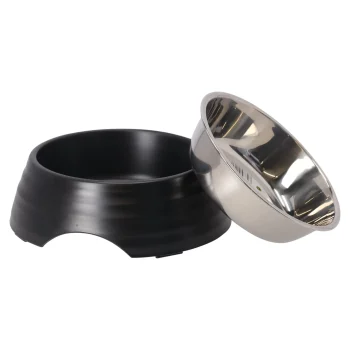 Outlet Friendly Pet Eetpot Hond Ribbel Zwart 350ml