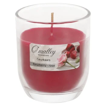 Fashion O'malley Geurkaars In Glas 7 X 8 Cm - Raspberry Rose