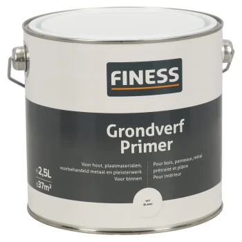 Clearance Finess Grondverf Wit 2.5L Wit Promo