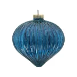 Outlet Hanger Glas Bal 10 Cm Blauw