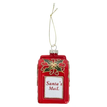Clearance Hanger Glas Brievenbus Santa Rood