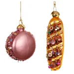 Best Decoris Hanger Glas Eten Roze 10 Cm