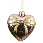 Discount Decoris Hanger Glas Hart Strik Roze 8 Cm