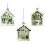 Best Decoris Hanger Glas Huis Groen 10 Cm
