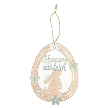 New Natural Collections Hanger Happy Easter Hout 19cm