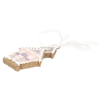 Best Hanger Huis Gingerbread Roze 10 Cm