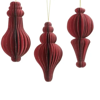 Sale Decoris Hanger Papier Pegel Rood 12 Cm