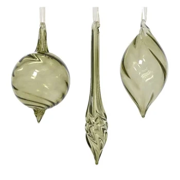 Online Decoris Hanger Pegel Glas Groen 13 Cm