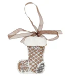 Outlet Hanger Sok Gingerbread Wit 8 Cm