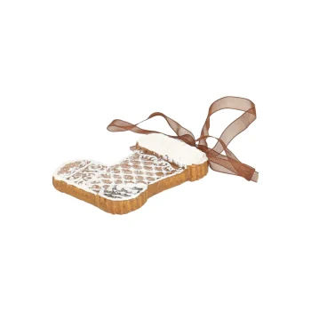 Outlet Hanger Sok Gingerbread Wit 8 Cm