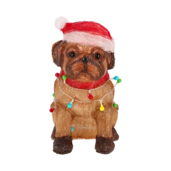 Discount O'malley Hond Met Kerstverlichting Acryl 42cm 100LED