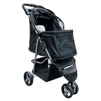 Hot Friendly Pet Hondenbuggy 3-wiel Zwart 47x100x80cm